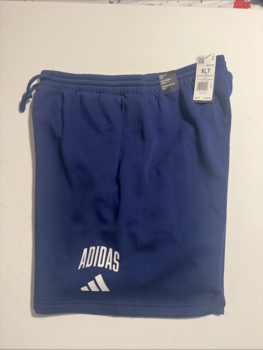 Adidas Fleece Shorts Mens 4X Navy XL Tall XLT